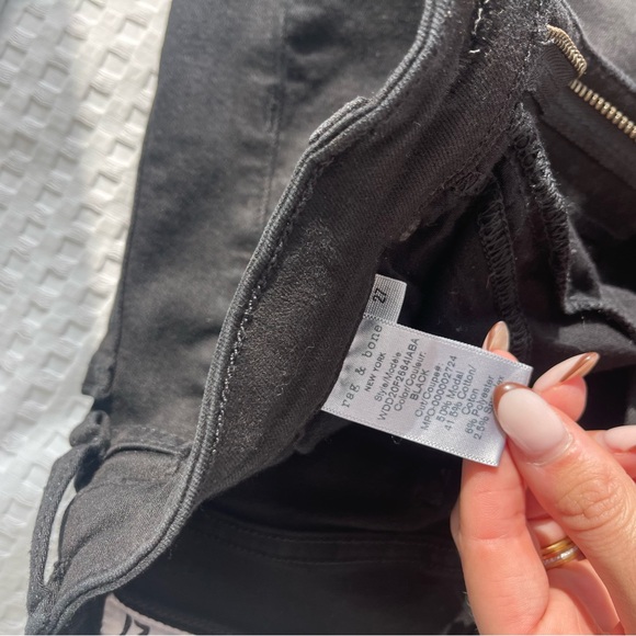 rag & bone Nina High-Rise Skinny Jeans Black - Picture 6 of 6